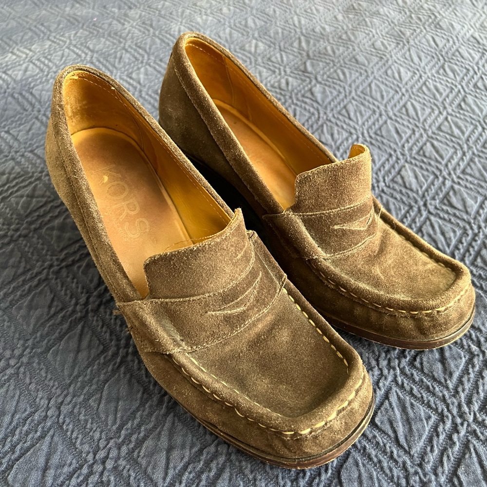 💃🏼 Michael Kors Retro Rory Wedge | Chocolate Suede | Women’s Size 8